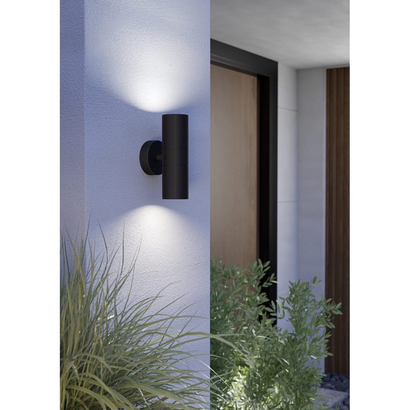 Utvendig vegglampe Tomelloso med 2 lamper - Sort - Belysning - Utendørsbelysning - Fasadebelysning & vegglykter