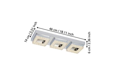 Vegg-/Taklampe Eglo Fradelo med 3 Lamper - Sølv - Belysning - Utendørsbelysning - Taklampe utendørs