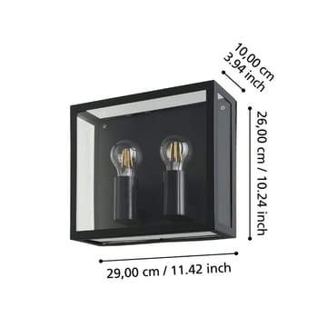 Vegglampe Alamonte - 26 cm - Belysning - Utendørsbelysning - Taklampe utendørs