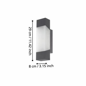 Vegglampe Gorzano - Antrasitt - Belysning - Utendørsbelysning - Fasadebelysning & vegglykter