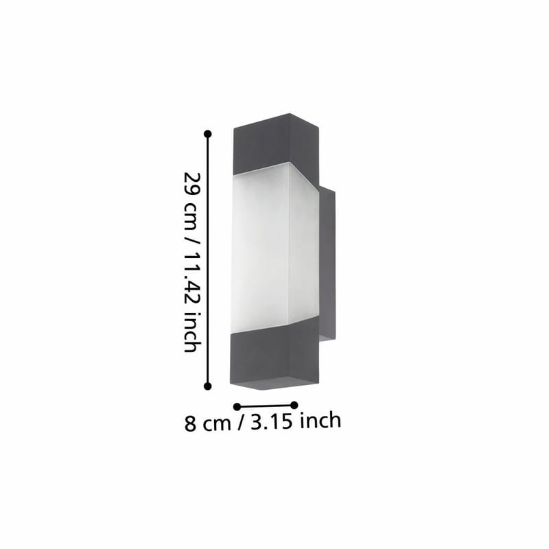 Vegglampe Gorzano - Antrasitt - Belysning - Utendørsbelysning - Fasadebelysning & vegglykter