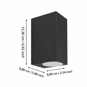 Vegglampe Jabaga med 2 lamper - 15,5 cm - Belysning - Utendørsbelysning - Fasadebelysning & vegglykter