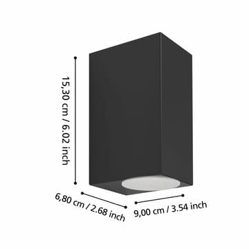 Vegglampe Jabaga med 2 lamper - 15,5 cm - Belysning - Utendørsbelysning - Taklampe utendørs