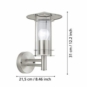 Vegglampe Lisio - 17,5 cm - Belysning - Utendørsbelysning - Fasadebelysning & vegglykter