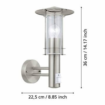 Vegglampe Lisio med sensor - 36 cm - Belysning - Utendørsbelysning - Bordlampe utendørs