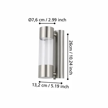 Vegglampe Robledo - 7,5 cm - Belysning - Utendørsbelysning - Fasadebelysning & vegglykter