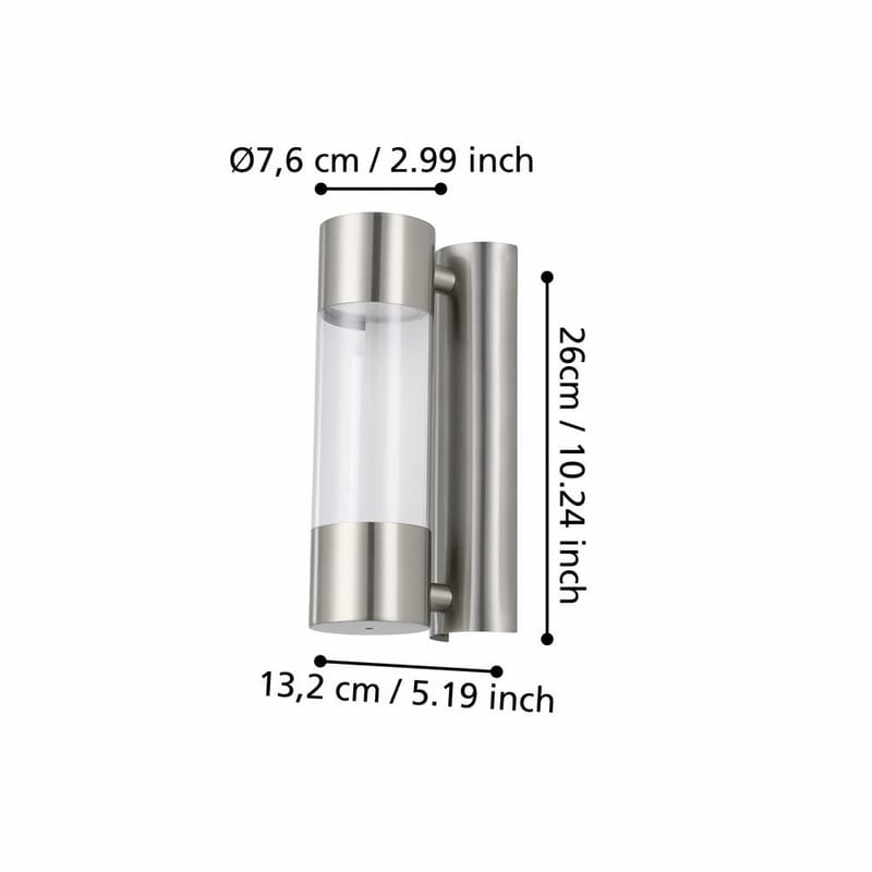 Vegglampe Robledo - 7,5 cm - Belysning - Utendørsbelysning - Fasadebelysning & vegglykter