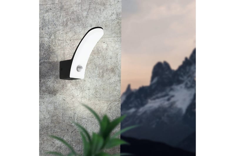 Vegglampe Utebelysning Eglo Fiumicino med Sensor - Svart - Belysning - Utendørsbelysning - Fasadebelysning & vegglykter