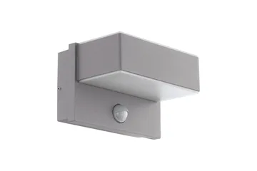 Vegglampe Utendørs Eglo Azzinano med Sensor - Sølv/Hvit - Belysning - Utendørsbelysning - Fasadebelysning & vegglykter