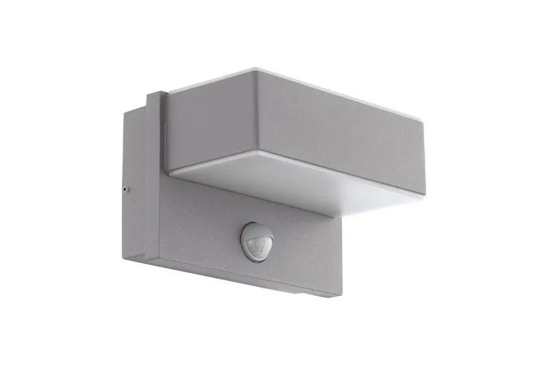 Vegglampe Utendørs Eglo Azzinano med Sensor, Sølv/Hvit