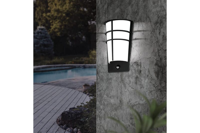 Vegglampe Utendørs Eglo Breganzo 1 - Antrasitt/Hvit - Belysning - Utendørsbelysning - Fasadebelysning & vegglykter