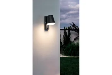 Vegglampe Utendørs Eglo Caldiero med Sensor - Antrasitt/Hvit - Belysning - Utendørsbelysning - Fasadebelysning & vegglykter