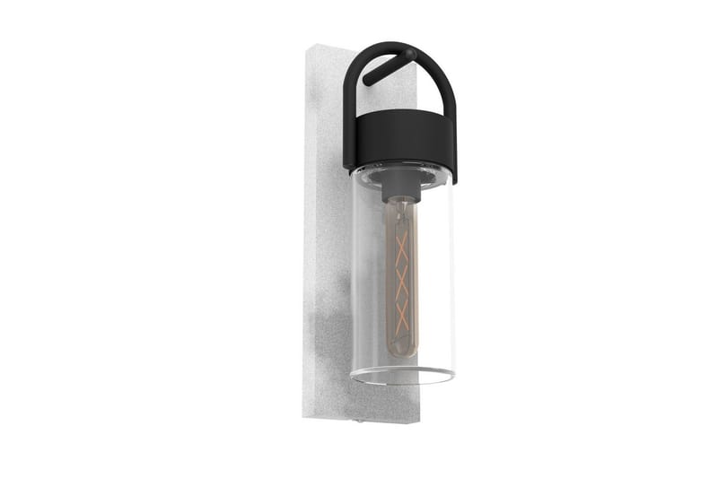 Vegglampe Utendørs Eglo Carraro Svart/Betong Klar - Grå/Svart - Belysning - Utendørsbelysning - Fasadebelysning & vegglykter