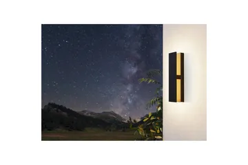 Vegglampe Utendørs Eglo Costorio - Svart/Brun - Belysning - Utendørsbelysning - Fasadebelysning & vegglykter