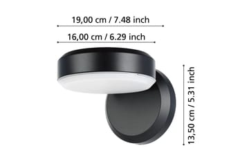 Vegglampe Utendørs Eglo Fornaci - Svart - Belysning - Utendørsbelysning - Fasadebelysning & vegglykter