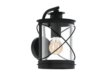 Vegglampe Utendørs Eglo Hilburn - Svart - Belysning - Utendørsbelysning - Fasadebelysning & vegglykter