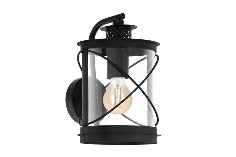 Vegglampe Utendørs Eglo Hilburn, Svart