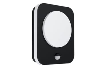 Vegglampe Utendørs Eglo Madriz med Sensor - Svart/Hvit - Belysning - Utendørsbelysning - Fasadebelysning & vegglykter