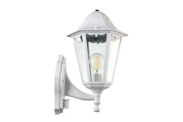 Vegglampe Utendørs Eglo Navedo med Sensor Hvit Klar - Hvit - Belysning - Utendørsbelysning - Fasadebelysning & vegglykter