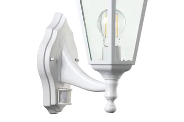 Vegglampe Utendørs Eglo Navedo med Sensor Hvit Klar - Hvit - Belysning - Utendørsbelysning - Fasadebelysning & vegglykter