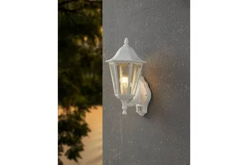 Vegglampe Utendørs Eglo Navedo med Sensor Hvit Klar - Hvit - Belysning - Utendørsbelysning - Fasadebelysning & vegglykter