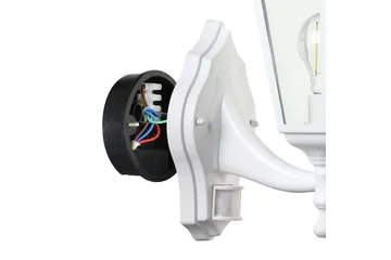 Vegglampe Utendørs Eglo Navedo med Sensor Hvit Klar - Hvit - Belysning - Utendørsbelysning - Fasadebelysning & vegglykter