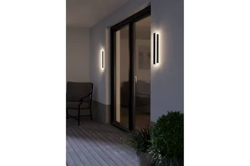 Vegglampe Utendørs Eglo Neviano 380 mm - Svart/Hvit - Belysning - Utendørsbelysning - Fasadebelysning & vegglykter