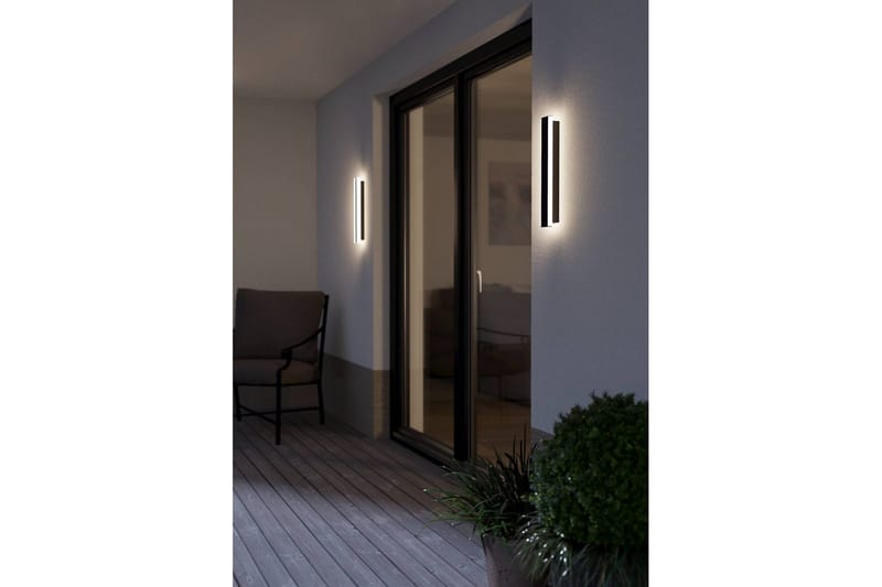 Vegglampe Utendørs Eglo Neviano 380 mm - Svart/Hvit - Belysning - Utendørsbelysning - Fasadebelysning & vegglykter