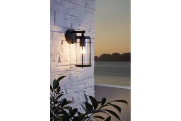 Vegglampe Utendørs Eglo Valdeo Svart/Klar - Svart - Belysning - Utendørsbelysning - Fasadebelysning & vegglykter