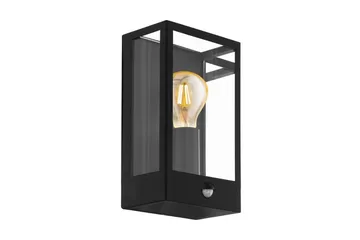 Vegglampe Utendørsbelysning Eglo Alamonte med Sensor - Svart/Hvit - Belysning - Utendørsbelysning - Fasadebelysning & vegglykter