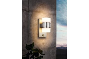 Vegglampe Utendørsbelysning Eglo Atollari Sølv/Hvit - Sølv/Hvit - Belysning - Utendørsbelysning - Fasadebelysning & vegglykter