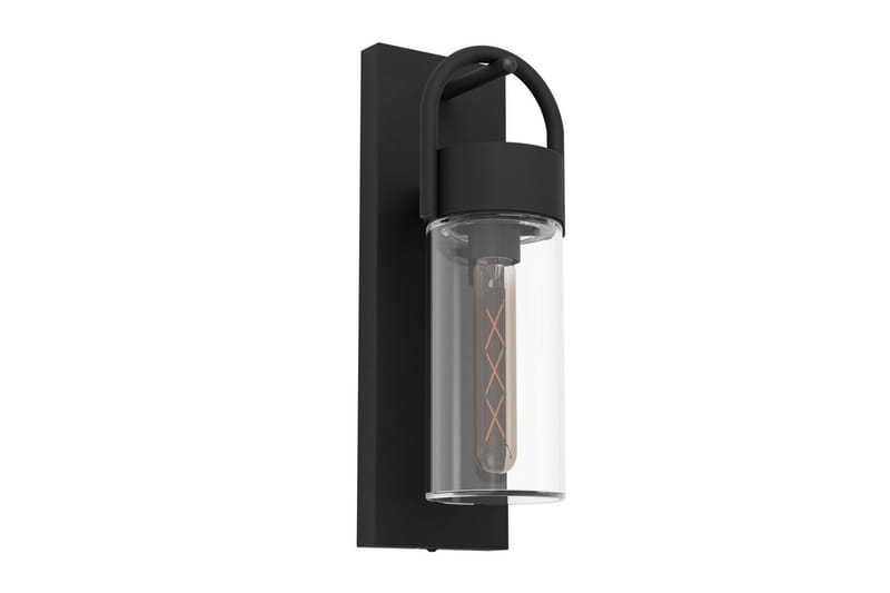 Vegglampe utendørsbelysning Eglo Carraro svart/klar - Svart - Belysning - Utendørsbelysning - Fasadebelysning & vegglykter