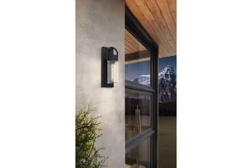 Vegglampe utendørsbelysning Eglo Carraro svart/klar - Svart - Belysning - Utendørsbelysning - Fasadebelysning & vegglykter