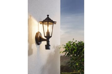 Vegglampe utendørsbelysning Eglo Laterna 4 med sensor - Svart - Belysning - Utendørsbelysning - Fasadebelysning & vegglykter