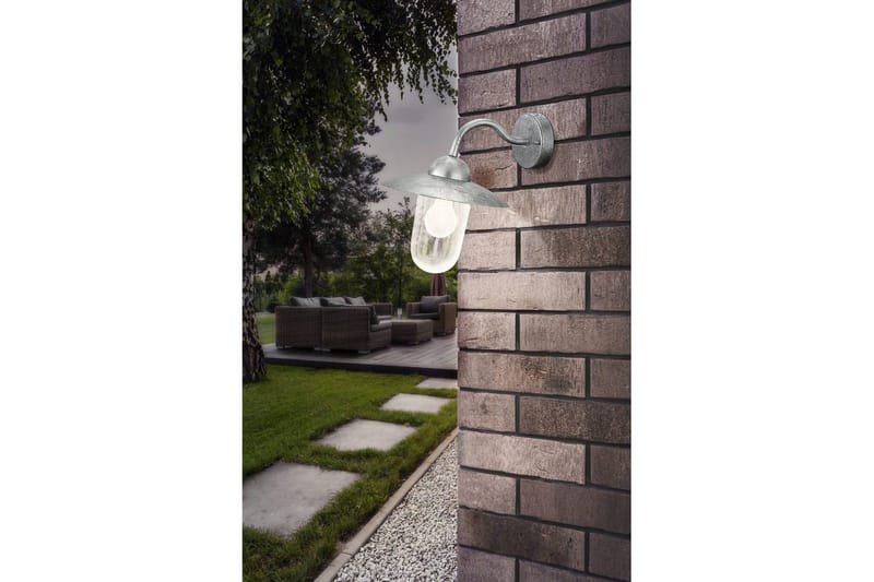 Vegglampe utendørsbelysning Eglo Milton sink - Grå - Belysning - Utendørsbelysning - Fasadebelysning & vegglykter