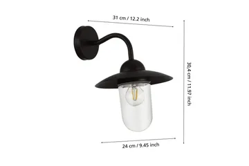 Vegglampe utendørsbelysning Eglo Milton sink - Grå - Belysning - Utendørsbelysning - Fasadebelysning & vegglykter