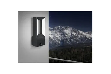 Vegglampe Utendørsbelysning Eglo Riforano med Sensor - Svart - Belysning - Utendørsbelysning - Fasadebelysning & vegglykter