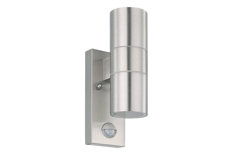 Vegglampe utendørsbelysning Eglo Riga 5 med 2 lamper og sensor rustfritt stål klar - Sølv - Belysning - Utendørsbelysning - Fasadebelysning & vegglykter