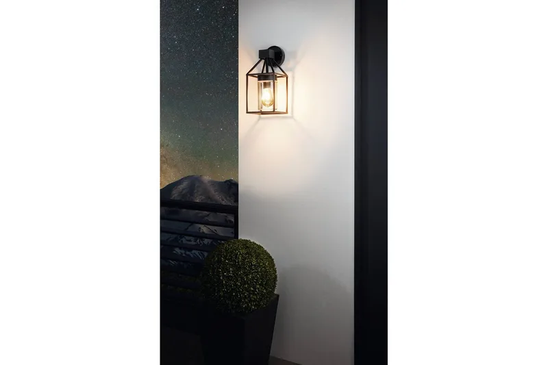 Vegglampe Utendørsbelysning Eglo Trecate - Svart - Belysning - Utendørsbelysning - Fasadebelysning & vegglykter