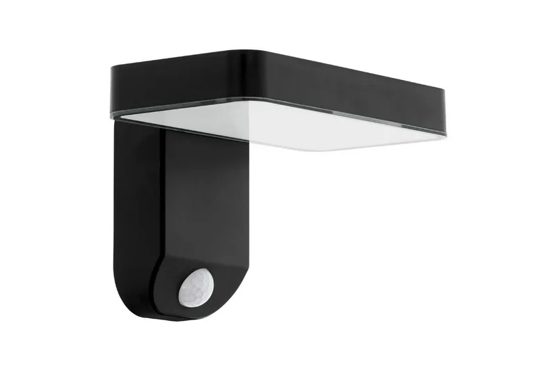 Vegglampe utendørsbelysning Eglo Pation med sensor, Svart