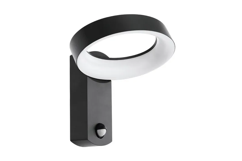 Vegglampe utendørsbelysning Eglo Pernate med sensor, Antrasitt/Hvit