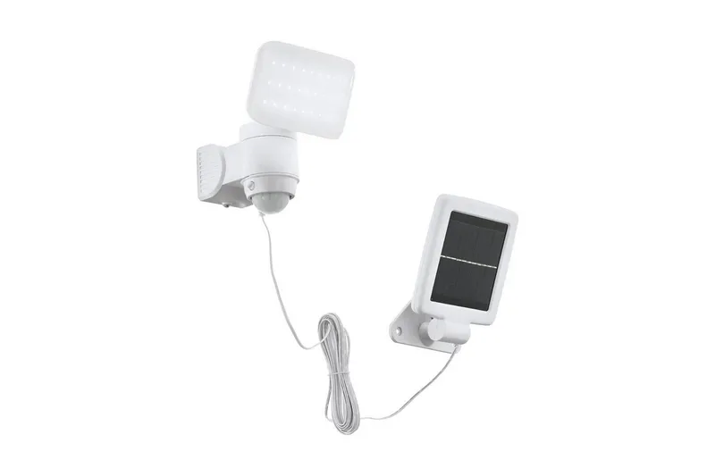 Veggstrålekaster utendørsbelysning Eglo Casabas med sensor hvit, Hvit