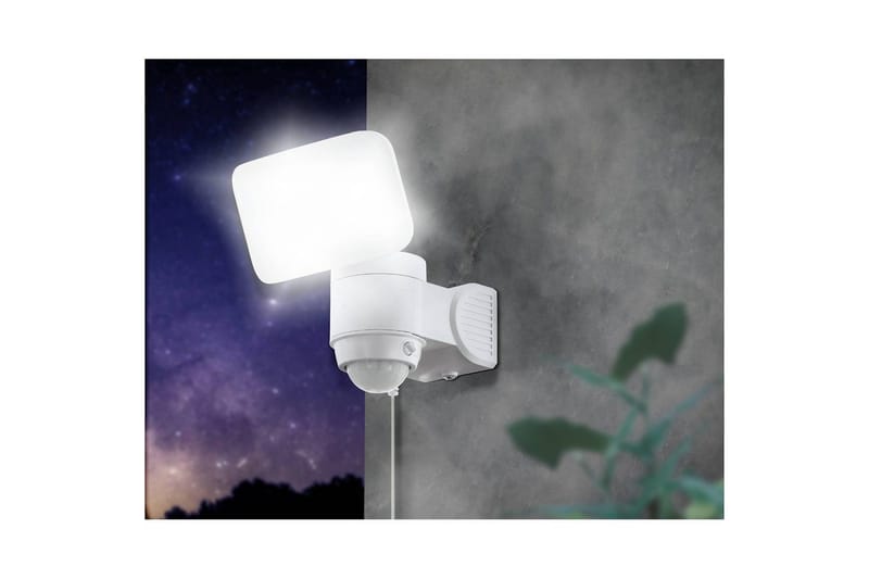 Veggstrålekaster utendørsbelysning Eglo Casabas med sensor hvit - Hvit - Belysning - Utendørsbelysning - Solcellebelysning