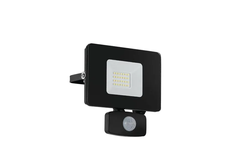 Veggstrålkaster Utendørs Eglo Faedo 3 med Sensor 20W, Svart, Svart