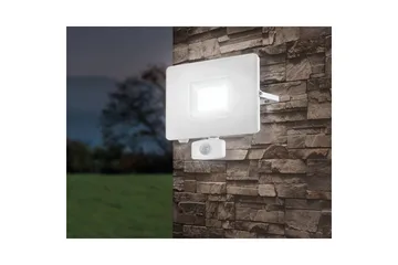 Veggstrålkaster Utendørs Eglo Faedo 3 med Sensor 50W, Hvit - Hvit - Belysning - Utendørsbelysning - Fasadebelysning & vegglykter