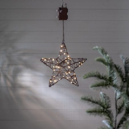 Vicke Star utendørs dekorasjonsbelysning 30 cm - brun - Belysning - Utendørsbelysning - Bordlampe utendørs