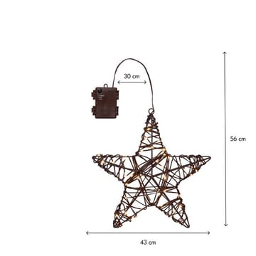 Vicke Star utendørs dekorasjonsbelysning 30 cm - brun - Belysning - Utendørsbelysning - Bordlampe utendørs
