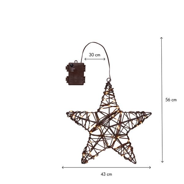 Vicke Star utendørs dekorasjonsbelysning 30 cm - brun - Belysning - Utendørsbelysning - Bordlampe utendørs