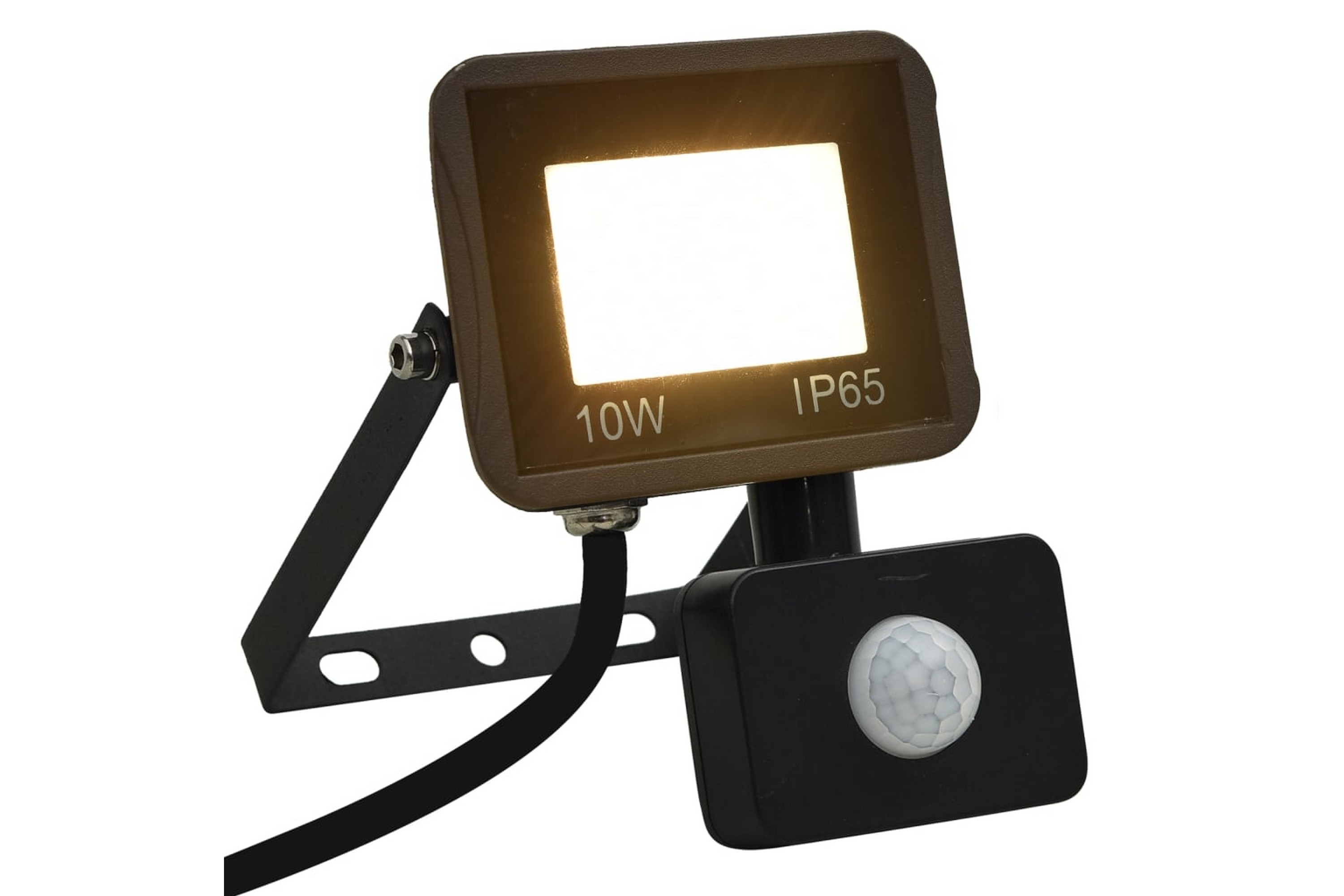 Be Basic LED-flomlys med sensor 10 W varmhvit - Svart