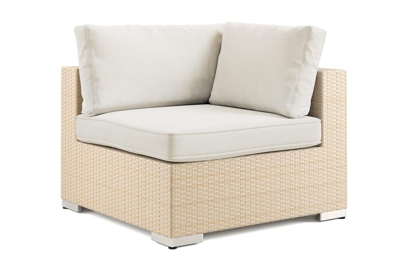 Bahamas Hjørnemodul Utendørs i Kunstrotting - Beige - Hagemøbler & utemiljø - Øvrig hagemøbler - Moduler